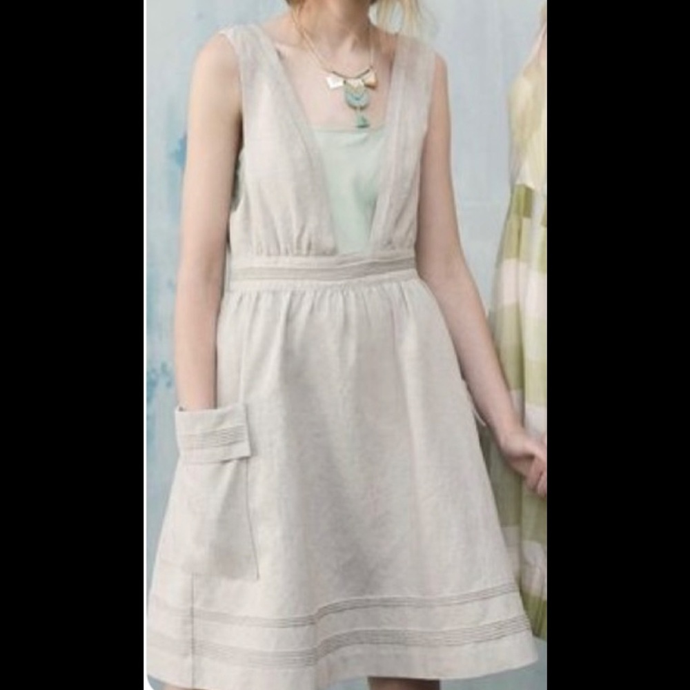 Anthropologie Meadow Rue Jumper Pockets Linen